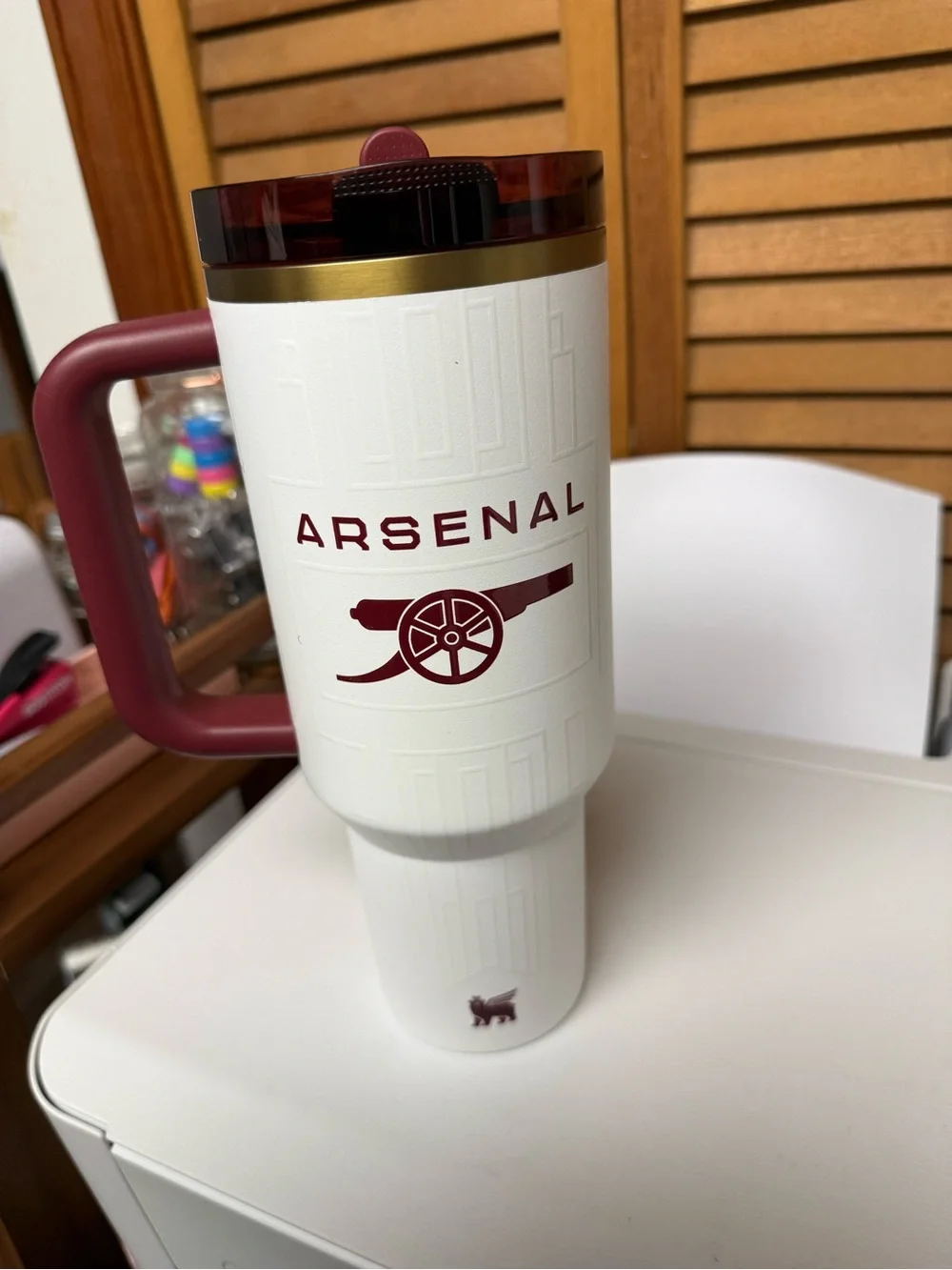 40oz Stanley X Arsenal quencher pro tour flip straw tumbler - Picture 2 of 3